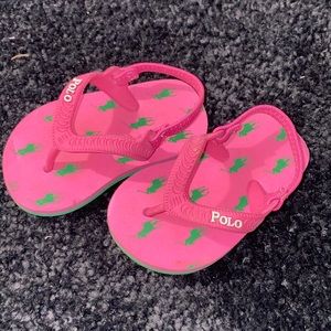 Baby girl polo flip flops